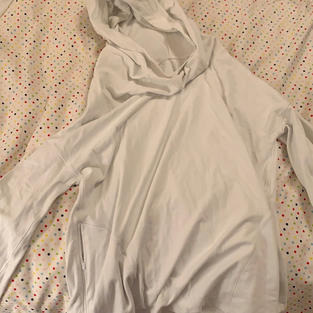 lululemon white turtle neck hoodie top!